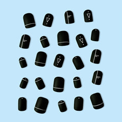 24 pcs Matte Press On Nails Square Glue Long Lasting Halloween Nails