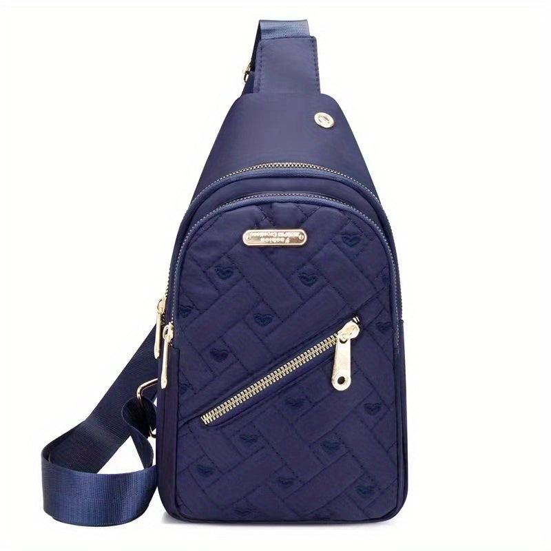 Casual Embroidered Nylon Chest Bag