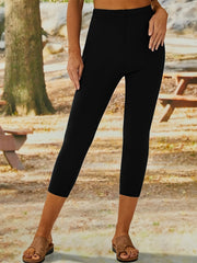 Women's High Waist Yoga Leggings Solid Stretch Skinny Pants