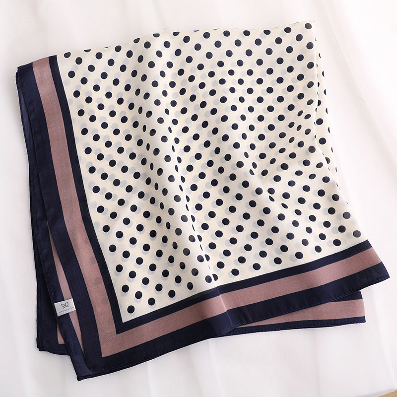 Polka Dot Silk Scarf