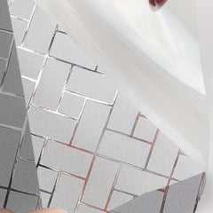 Geometric Electrostatic Glass Window Film Privacy Decor