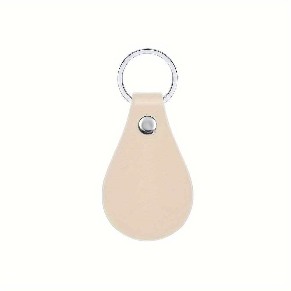 6pcs PU Leather Keychains Keyrings With Rivets for Camping Hiking Backpack