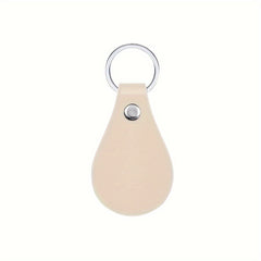 6pcs PU Leather Keychains Keyrings With Rivets for Camping Hiking Backpack