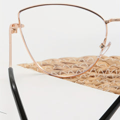 Cat Eye Clear Lens Glasses Lightweight Spectacles With Case