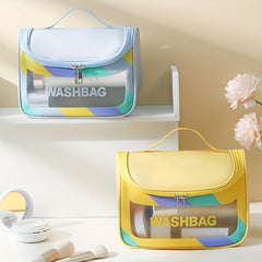 Clear Waterproof Cosmetic Bag PU Leather Makeup Organizer