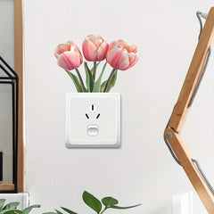 Tulip Switch Sticker Removable Waterproof PVC Decal Wall Decoration