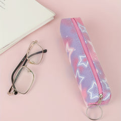 Rose Red Pentagram Pencil Case for School Supplies