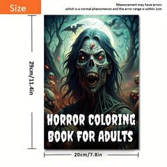 Deluxe Horror Coloring Book - 22 Pages - Watercolor Paper