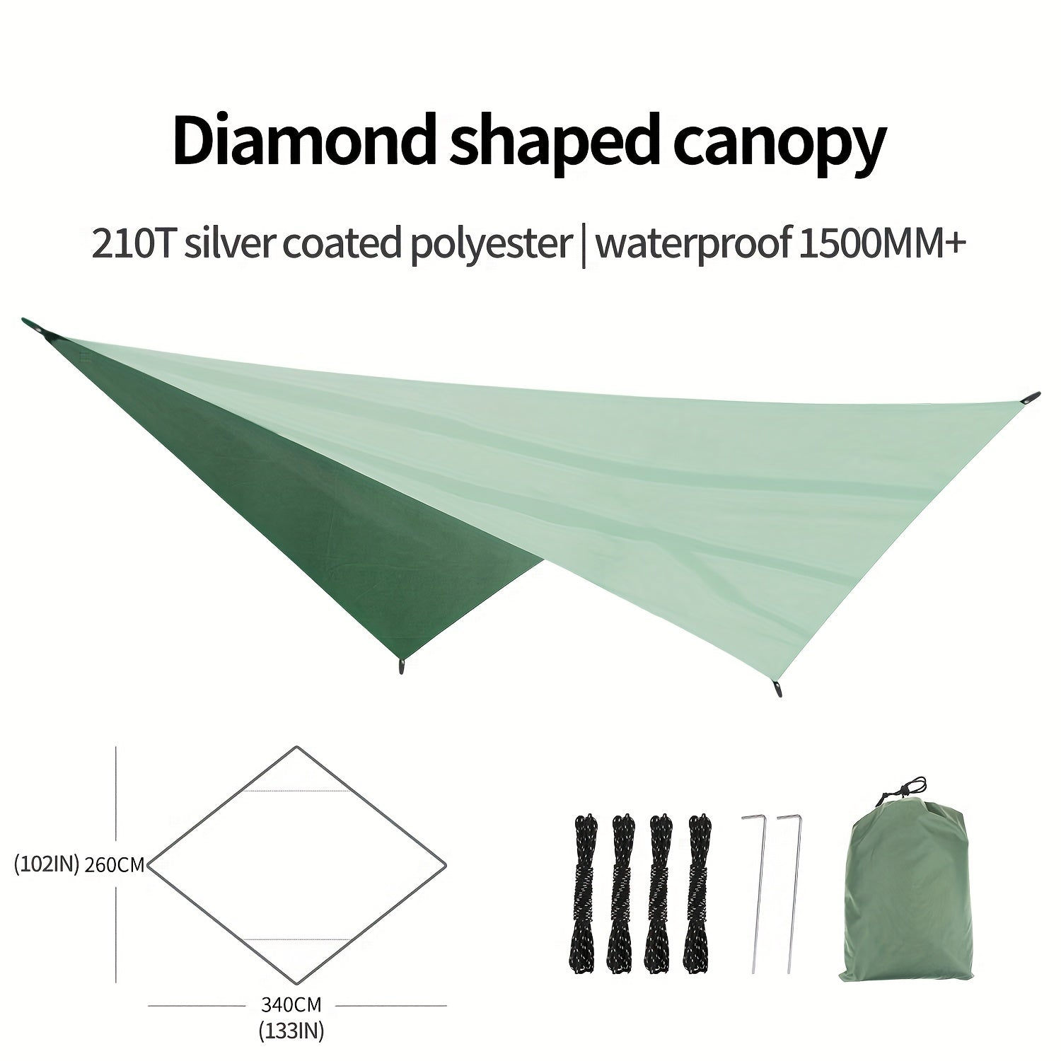 Outdoor Canopy Cover Rainproof Sunshade 210T Multifunctional