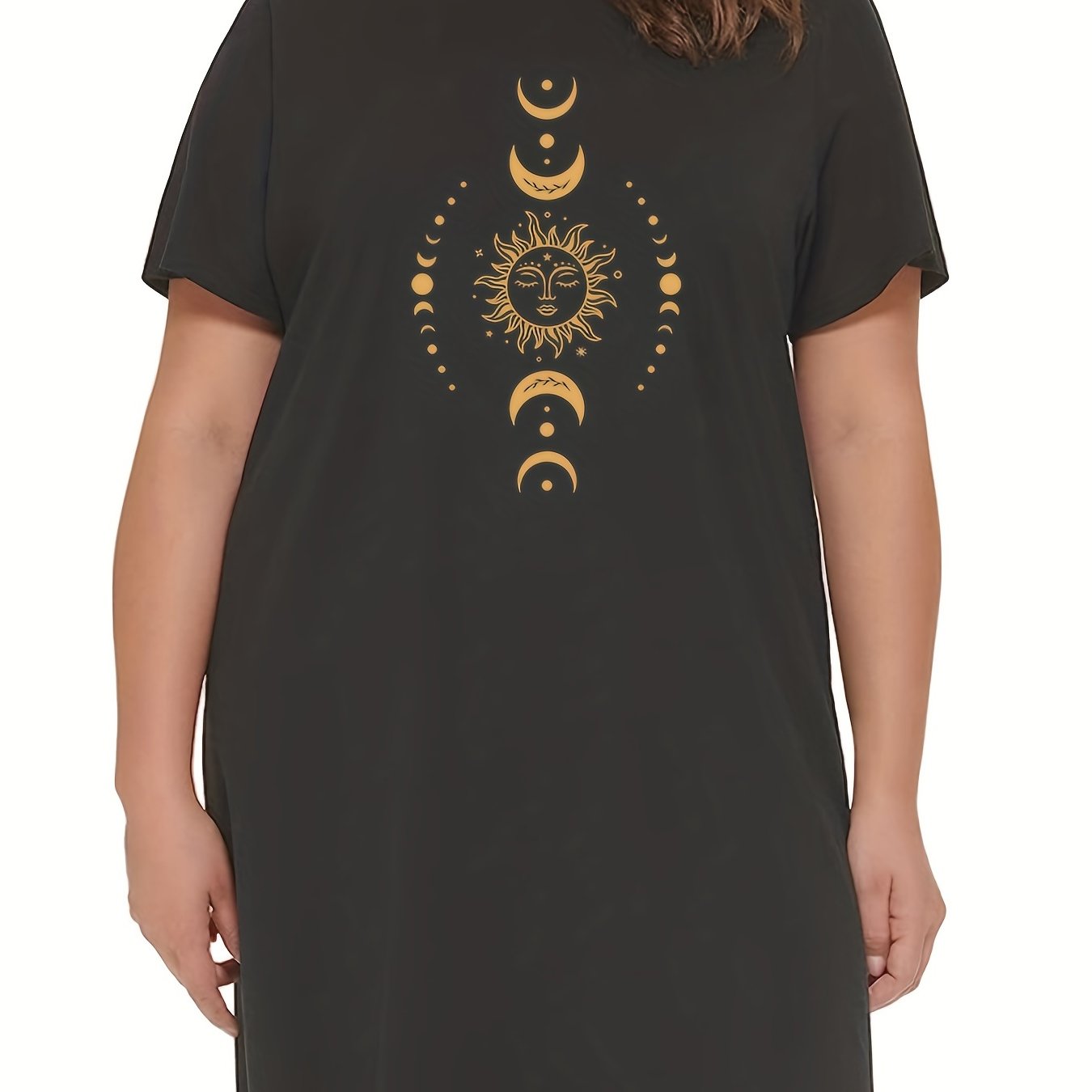  Sun Moon Print Tee Nightdress