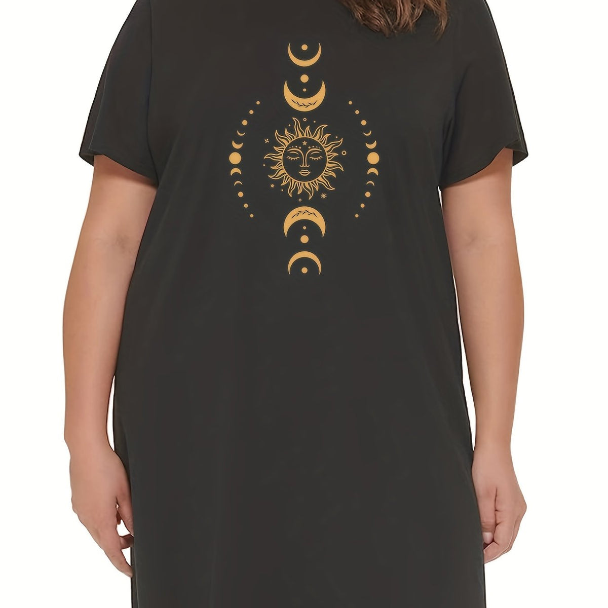  Sun Moon Print Tee Nightdress