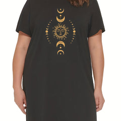  Sun Moon Print Tee Nightdress