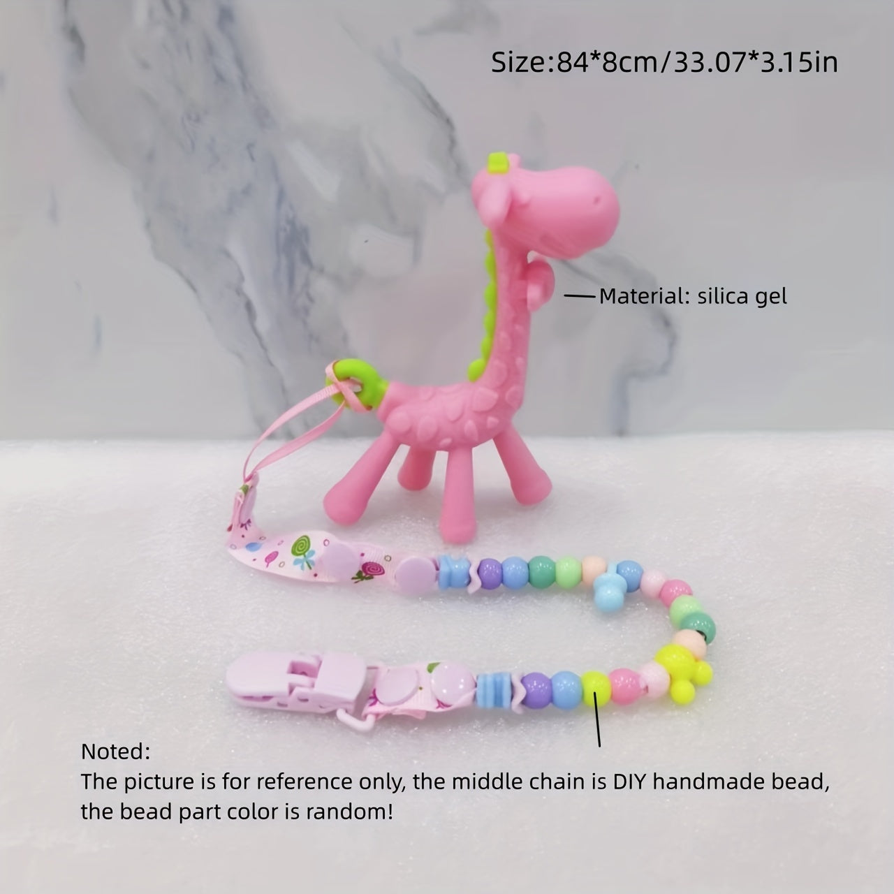 2pcs BPA Silicone Baby Teether Toy Chain Pack