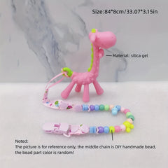 2pcs BPA Silicone Baby Teether Toy Chain Pack