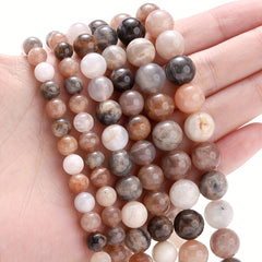 Moon Stone Bead Crystal Quartz Spacer Beads for Jewelry Making DIY Bracelet 8MM