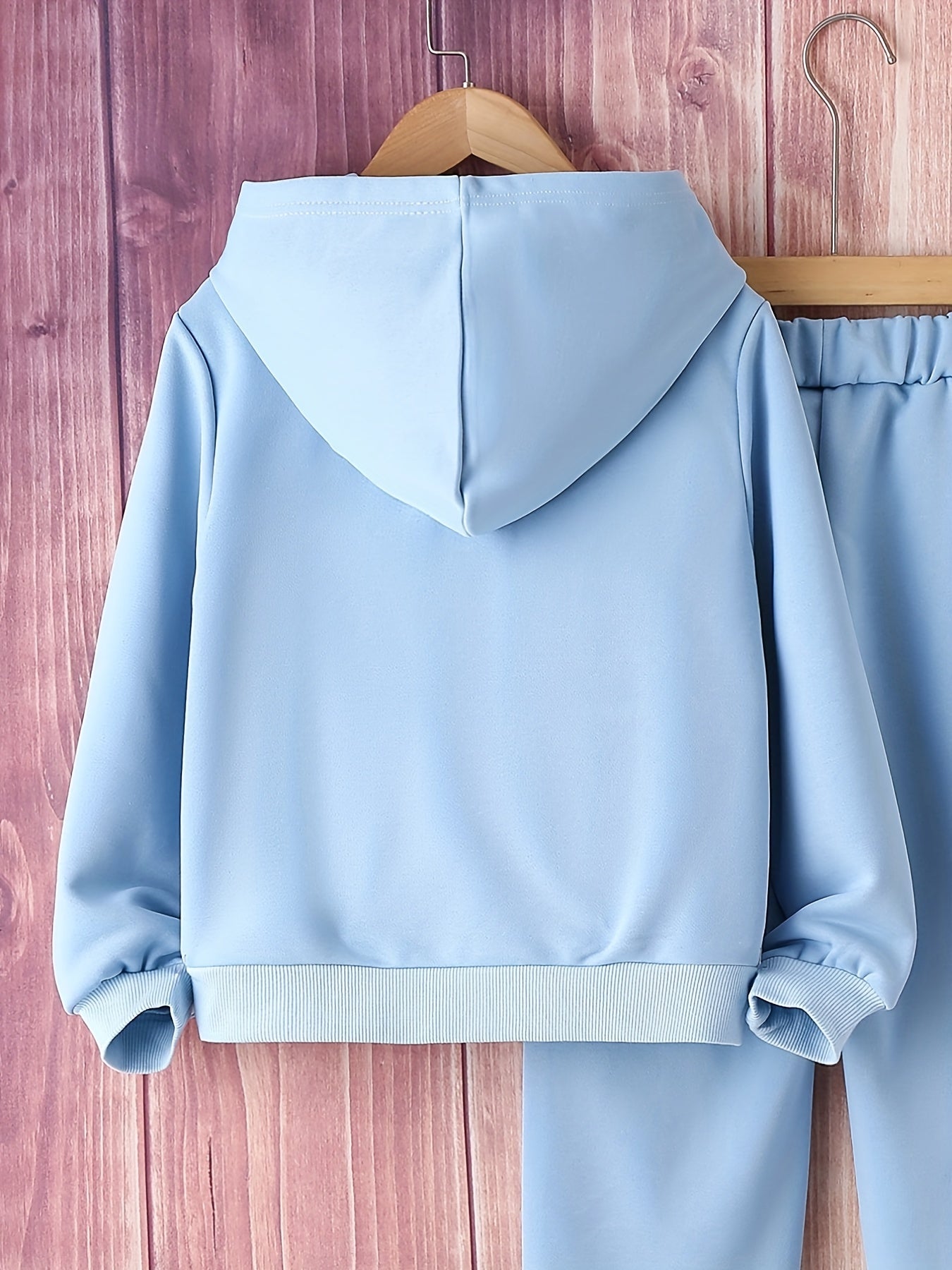 Girl's Heart Pattern Hoodie & Sweatpants 2pcs Set for Spring Fall