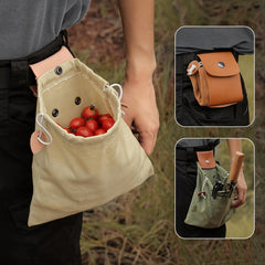 Collapsible Fruit Picking Bag PU Leather For Outdoor Activities