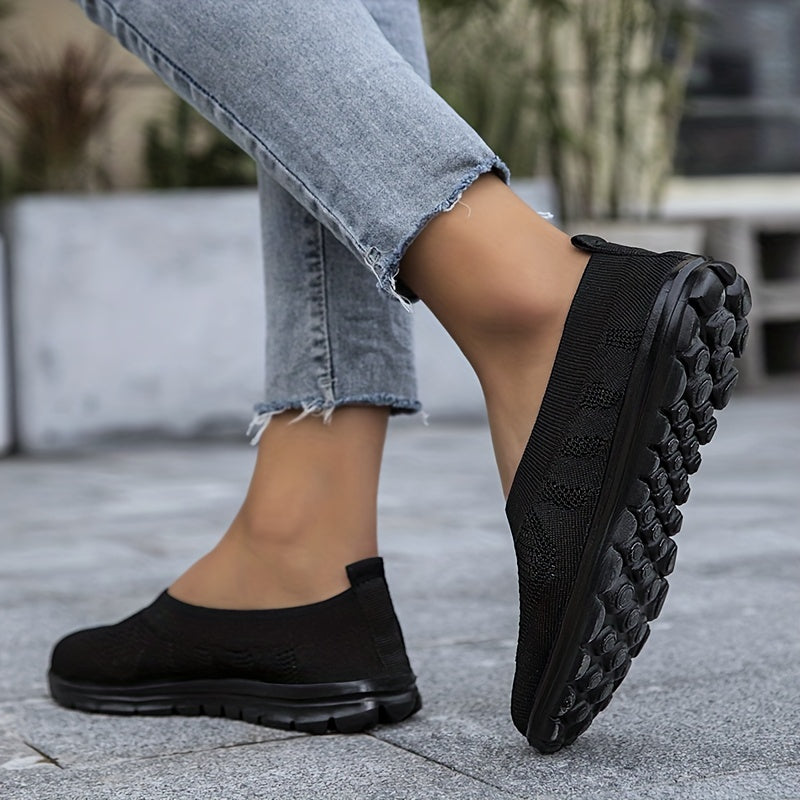 Women's Lightweight Walking Shoes Low Top Sport Flat Shoes