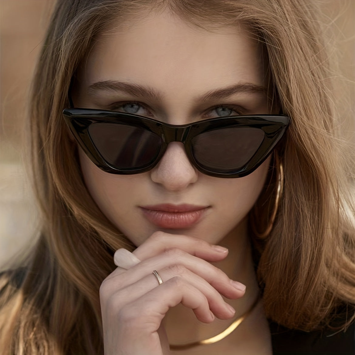 Vintage Cat Eye Sunglasses Classic Punk UV Protection Women Sunshade Eyewear