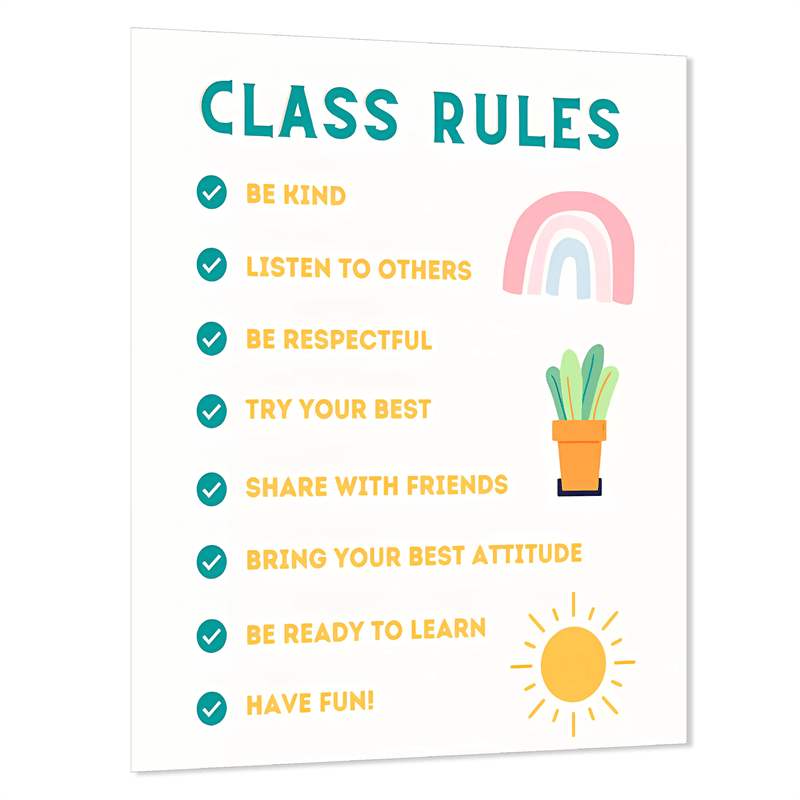 Class Rules Poster School Classroom Teacher Printables Decor