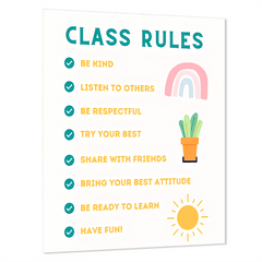 Class Rules Poster School Classroom Teacher Printables Decor