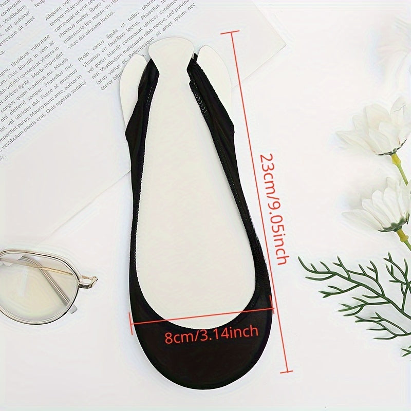 3 Pairs Backless Hollow Anti-skid Silicone Socks For High Heels