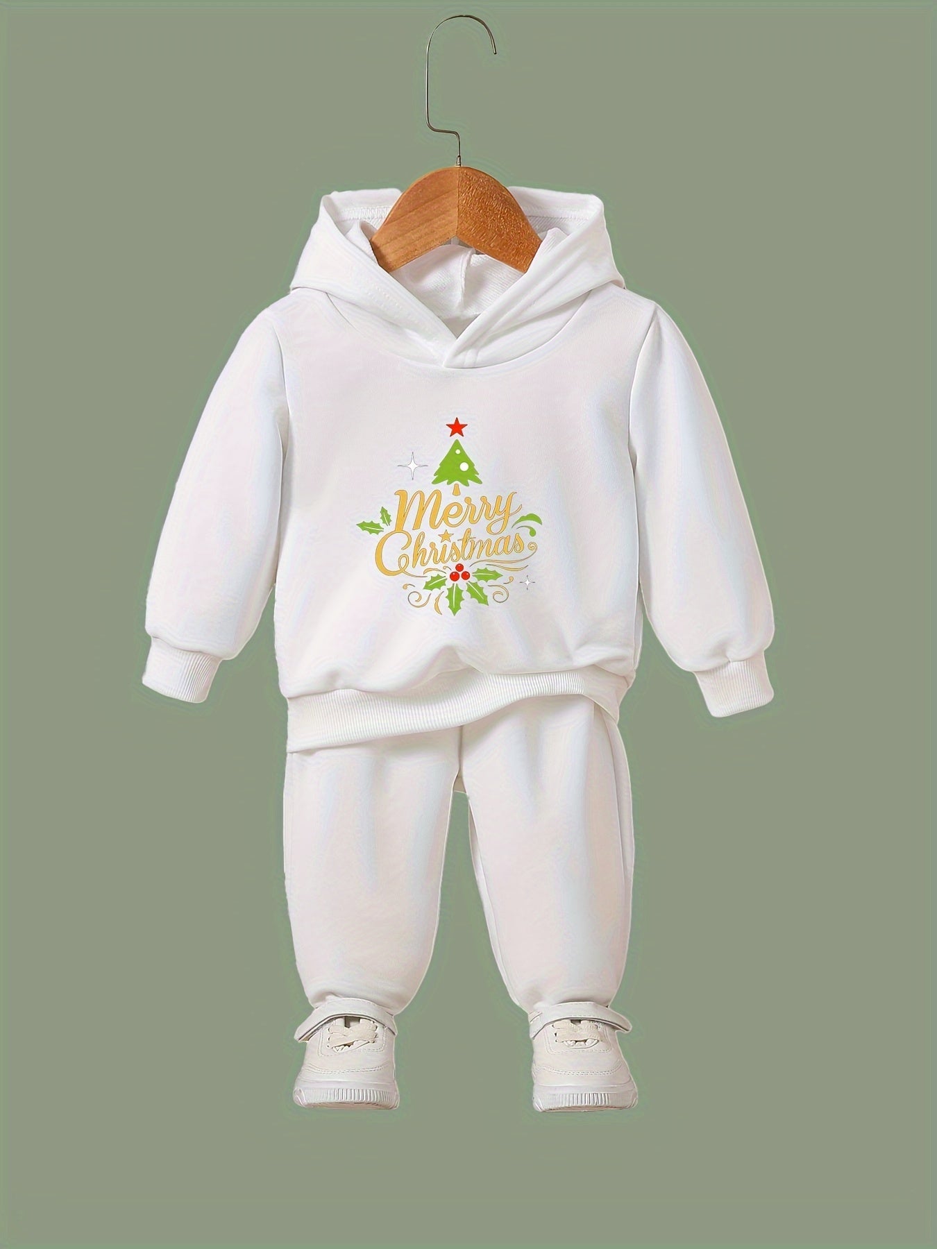 Girls 2pc Christmas Hoodie Sweatshirt and Pants Set