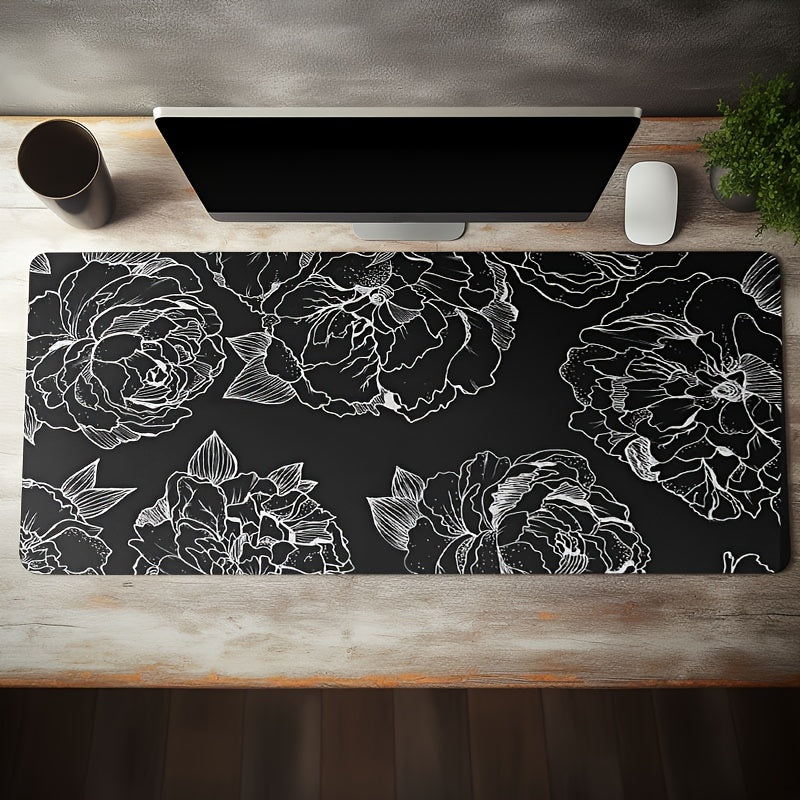 Flower Mouse Pad & Line Mouse Pad Non-slip Waterproof Office Game Mat