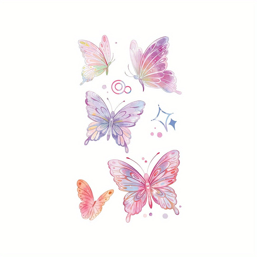 10pcs Waterproof Party Temporary Tattoos - Designs for Shoulders, Legs, Arms