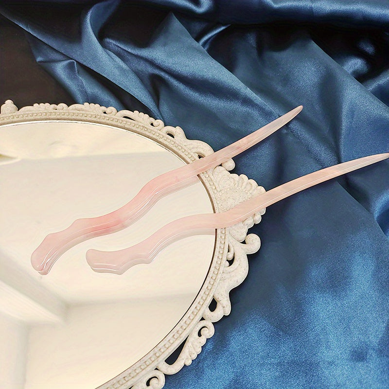 Acetate Wavy Hair Stick Ponytail Holder Hair Accessories