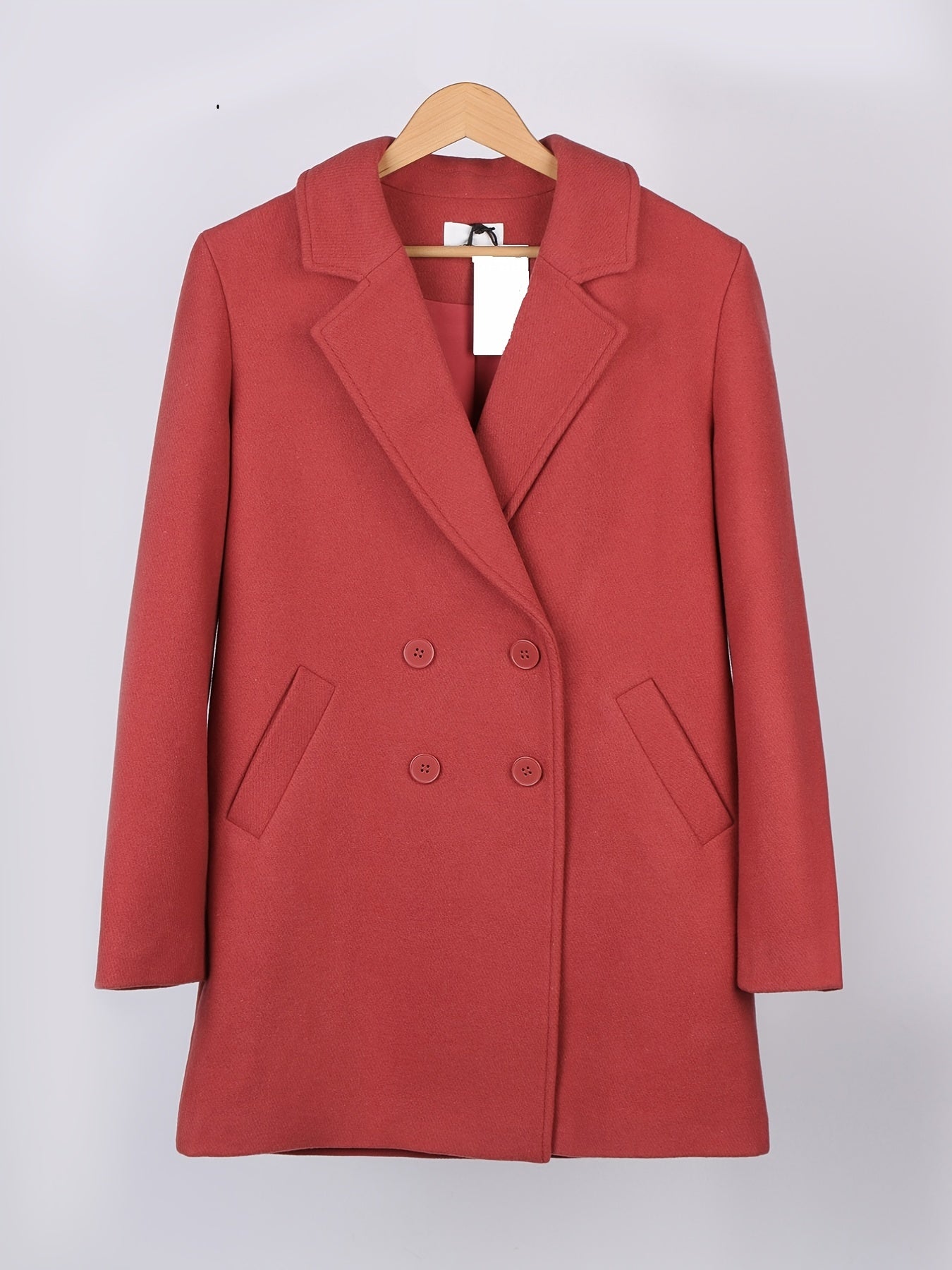 Double Button Cross Lapel Blazer with Pockets
