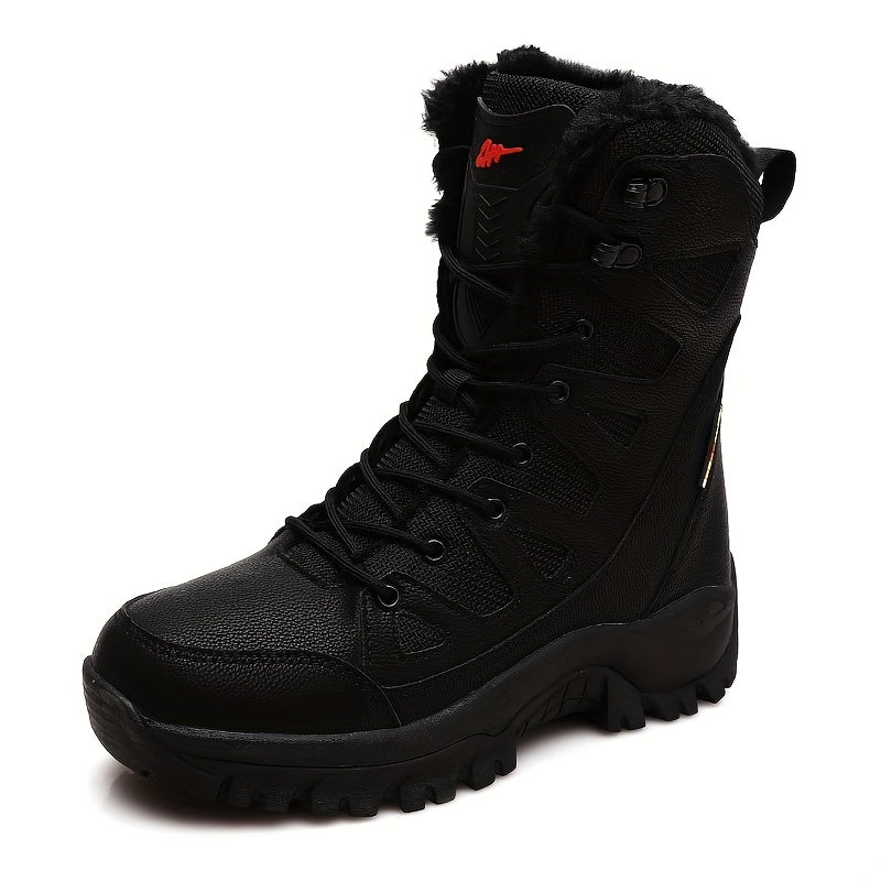Fur Lined Thermal Snow Boots Winter Warm Tactical Combat Boots