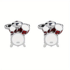 Band Drum Kit French Cufflinks Drip Oil Cuff Nails