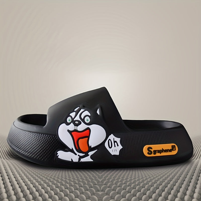 Men's Cloud Slides Cartoon Slippers Open Toe Shoes Indoor Outdoor
