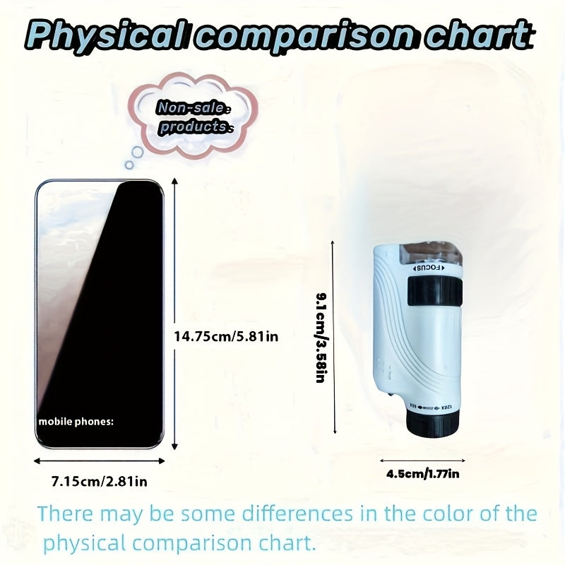 Portable Handheld Microscope with LED Light for Kids School and Science