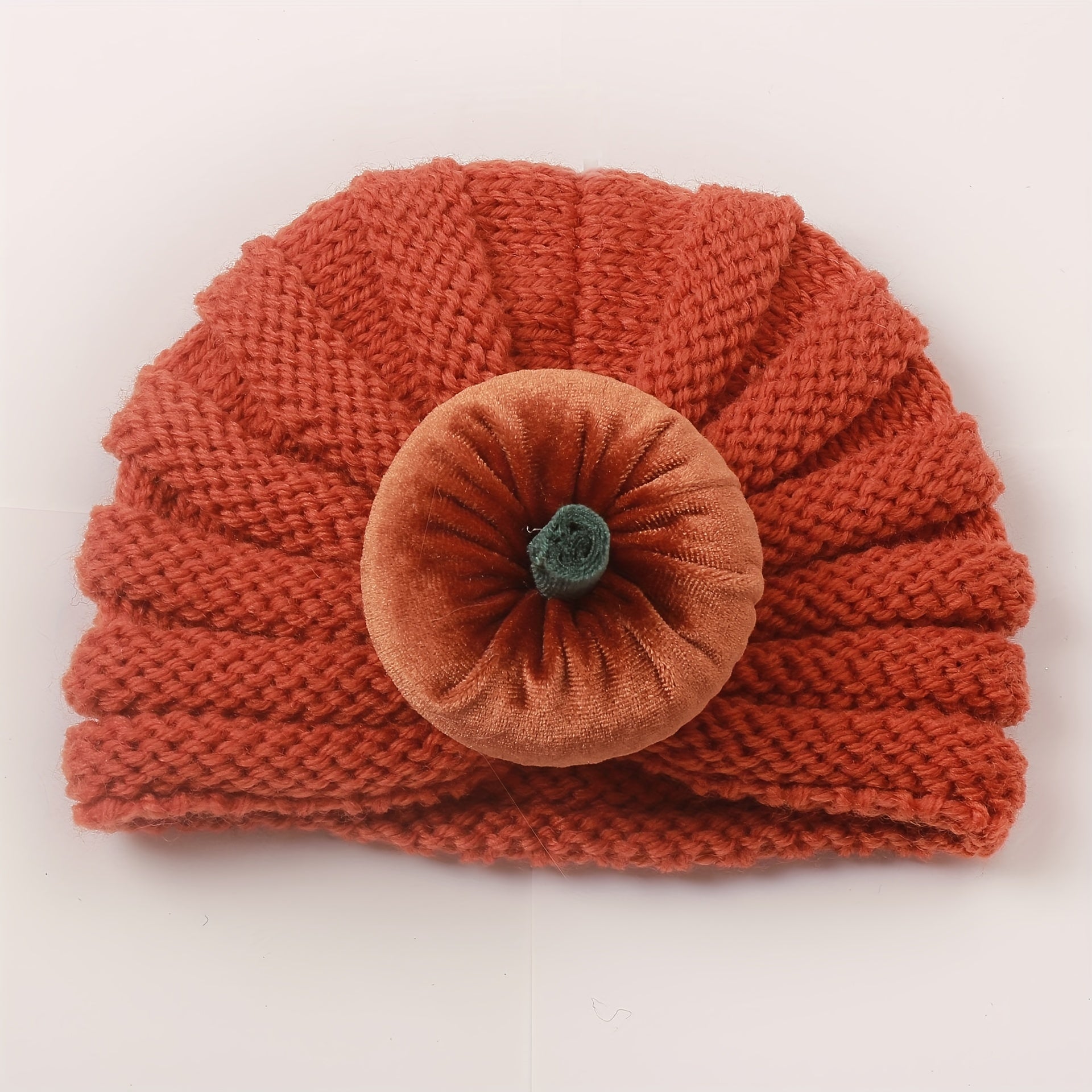 Kids' Pumpkin Head Knit Beanie Hat for Winter