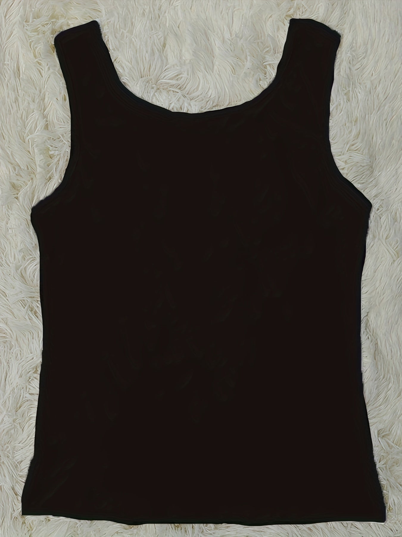 Letter Print Crew Neck Tank Top Women's Casual Summer Sleeveless