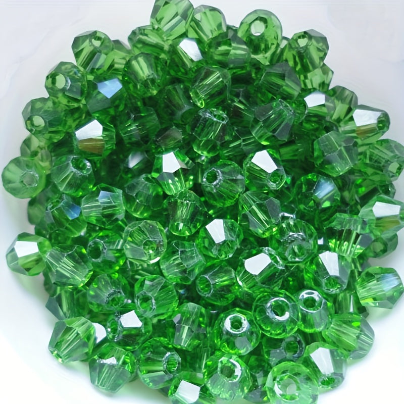 3mm Double Cone Crystal Rhombus Glass Beads DIY Bracelet Necklace Loose Beads