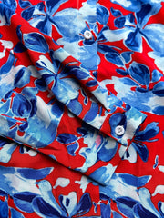  Floral Print Long Sleeve Boho Blouse