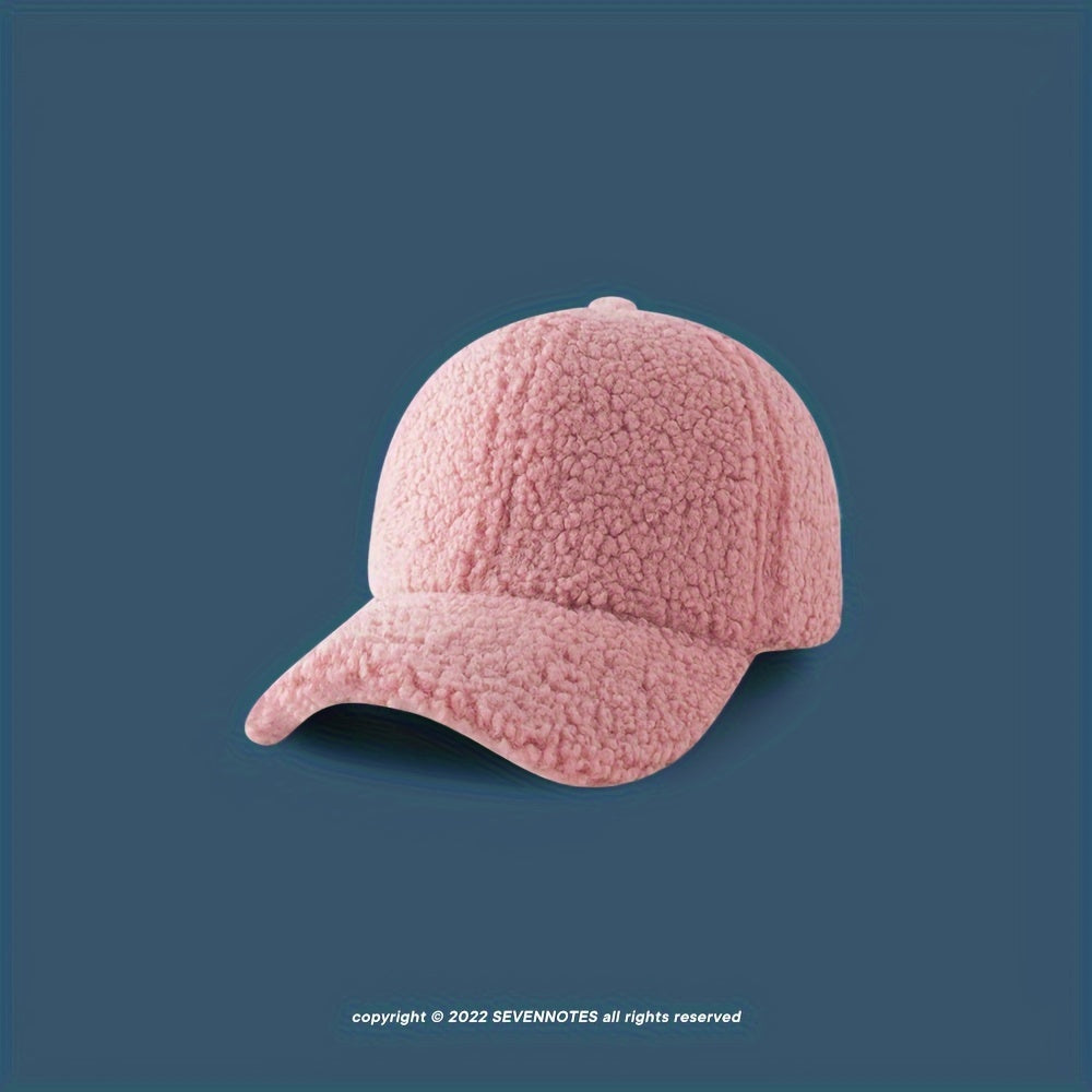 Vintage Sherpa Baseball Hat Warm Sun Hat