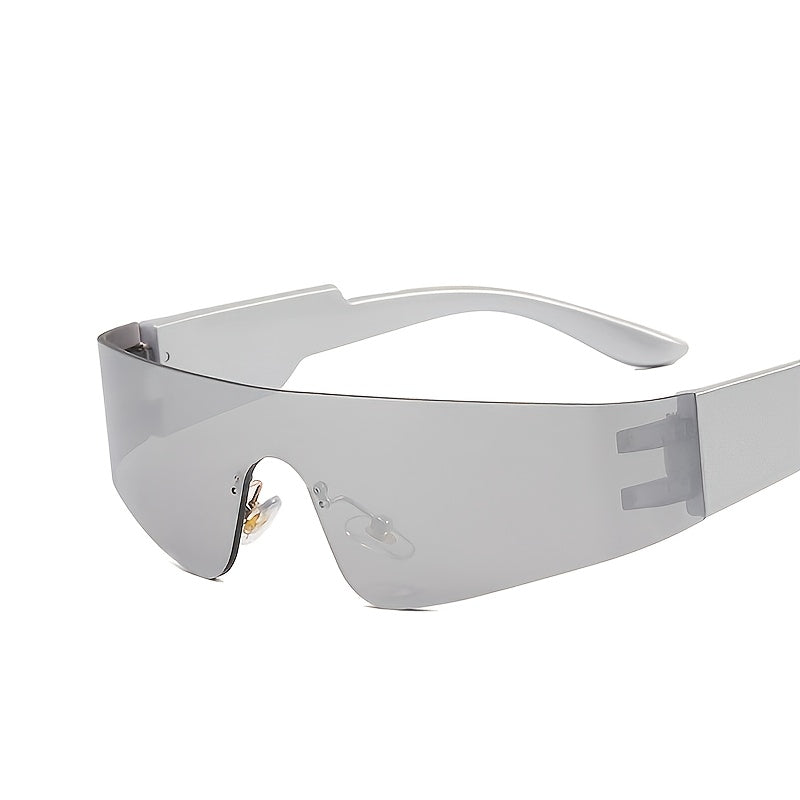 Rimless Futuristic Ladies Sports Sunglasses