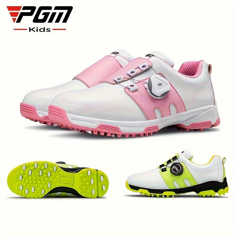 Kids Waterproof Golf Shoes with Rotary Buckle