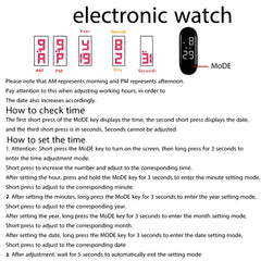 Kids' LED Digital Watch Red & Pink Glow - Cartoon Patterns, Fun & Durable