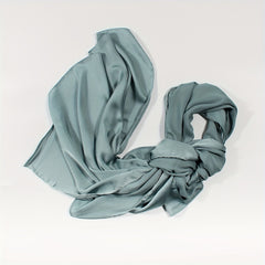 Pleated Silk Shawl Scarf Wrap Head Wrap for Daily Decoration - Mother's Gift
