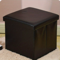 Multifunctional Folding Storage Stool Ottoman Marble Pattern
