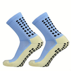 Non slip Silicone Bottom Athletic Socks For Football Mid Calf