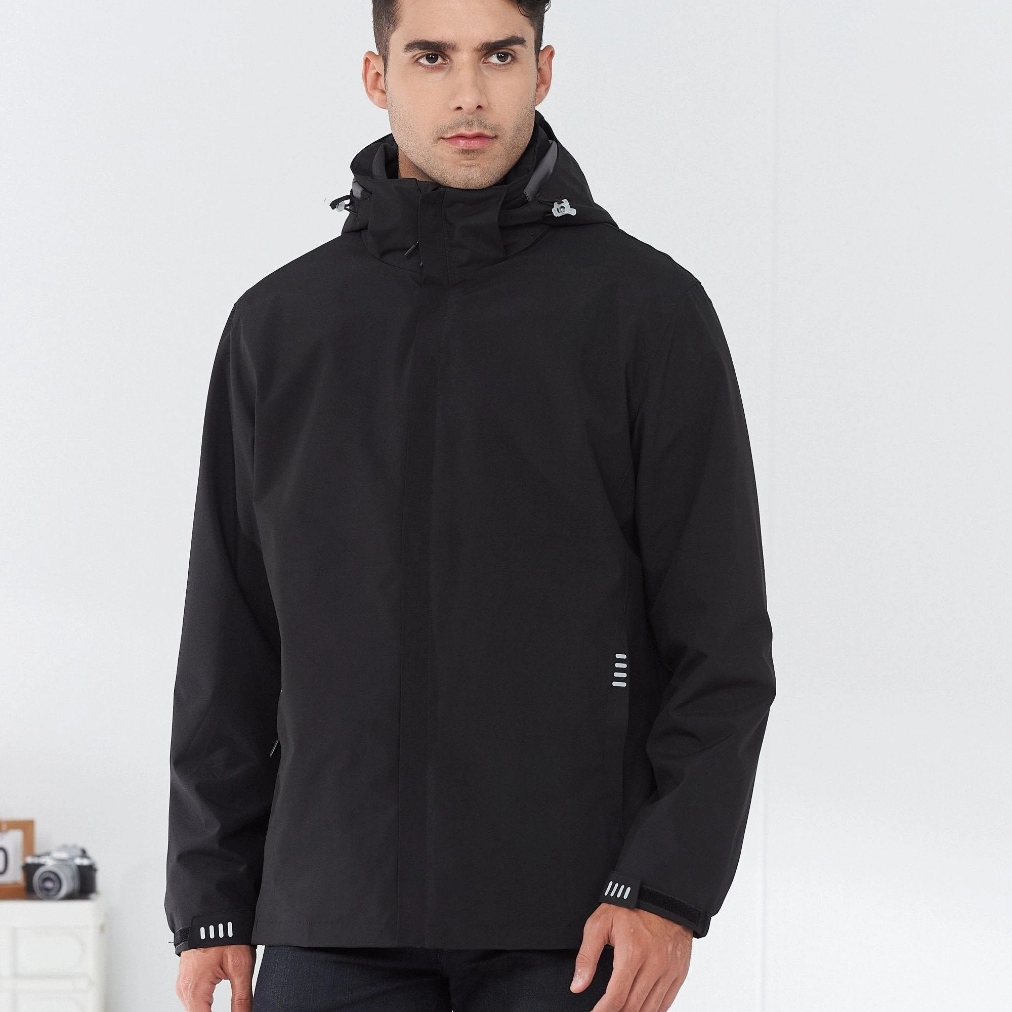 Men's 3-in-1 Waterproof Hooded Jacket - Fall Winter Outdoor Activity