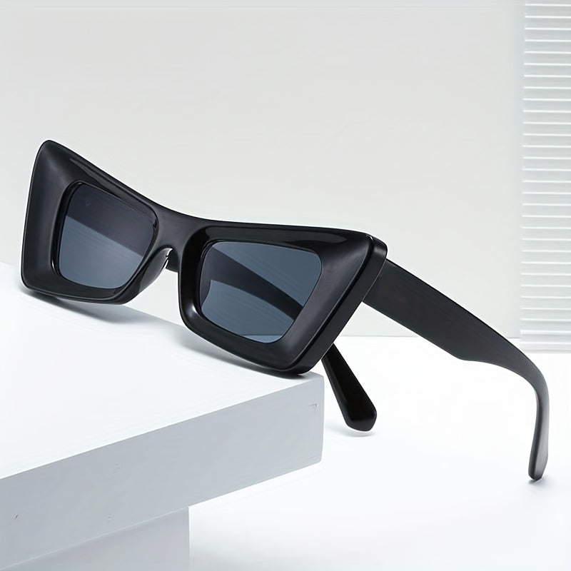 Cat Eye Wide Temple Sunglasses Triangle Glasses Concave Hip Hop Sunglasses