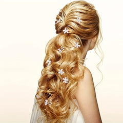 5pcs Small Pearl Hair Claw Clips Flower Bang Clips Hair Accessories