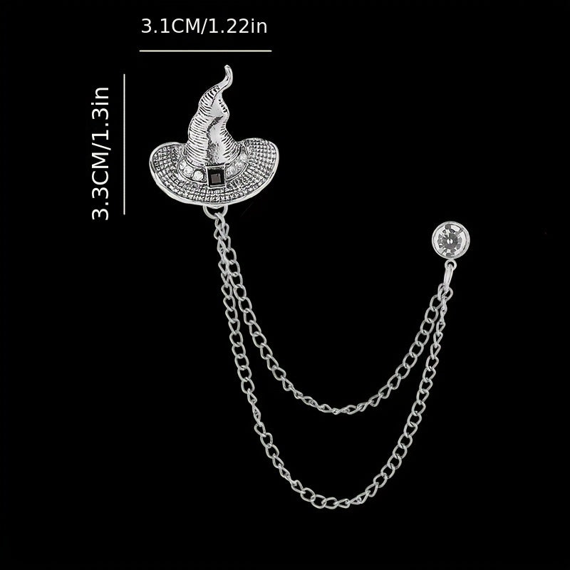 Vintage Men's Suit Brooch with Tassel Diamond Set
